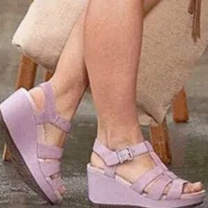 Vionic Tawny Platform Sandals Mauve Lavender Size 9
